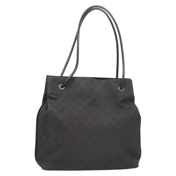 GUCCI GG Canvas Shoulder Bag Outlet Black - Picture 1 of 16